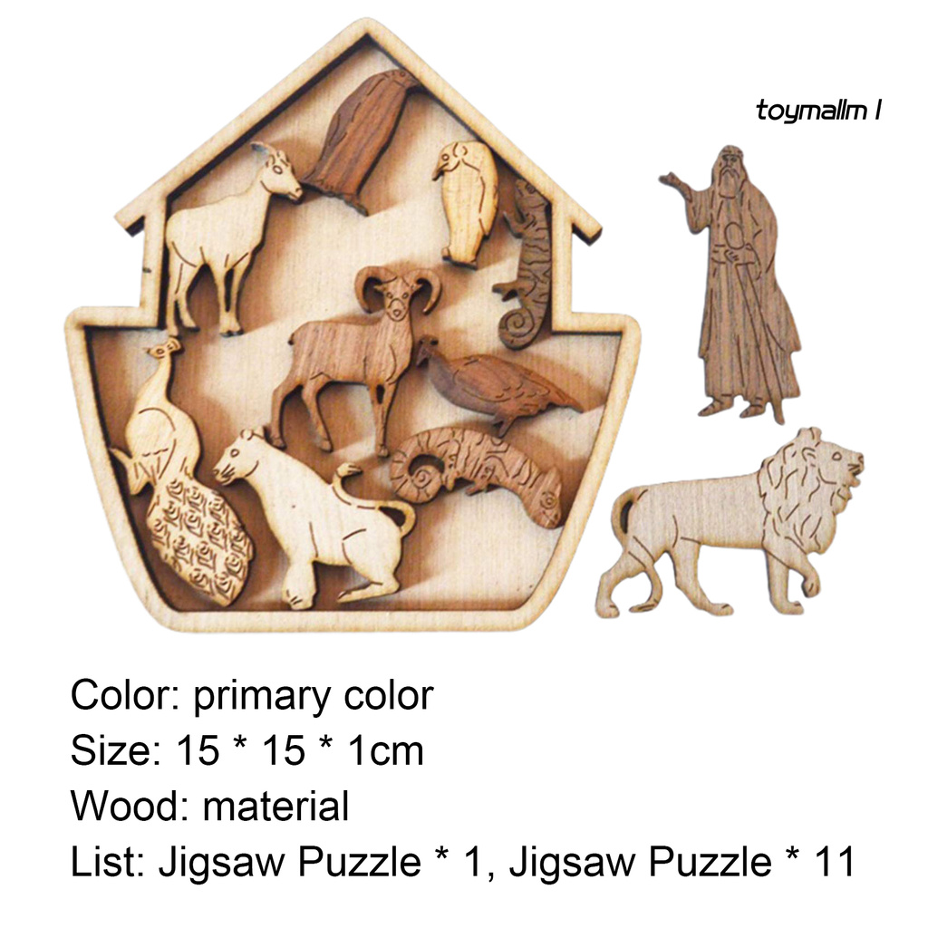 toymall 1 Set Art Puzzle Creative Develop Problem-solving Ability Wood Children Educational Toys Jigsaw for Gifts