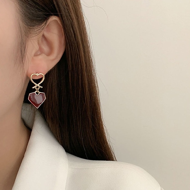 Hoa tai hình nơ đính hạt giả ngọc trai thời trang xinh xắn