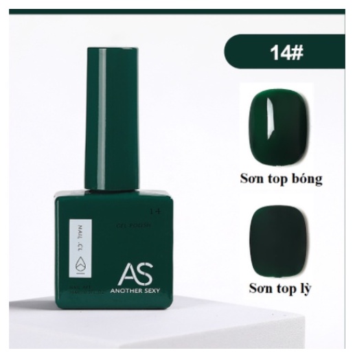 Sơn gel AS mẫu mới chai vuông sơn móng tay dùng máy hơ gel