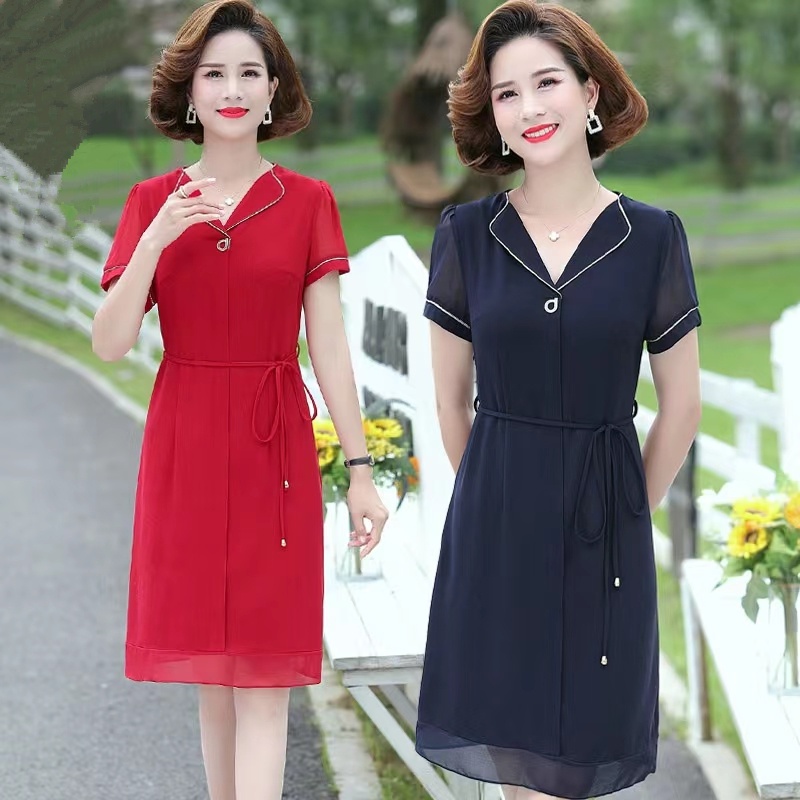 Chân Váy Dài Qua Gối Lưng Cao Thời Trang Mùa Hè Dành Cho Phụ Nữ Trung Niên 2022