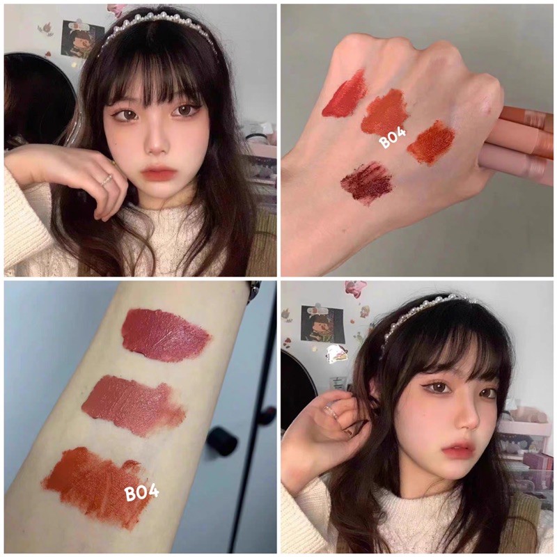 Son Kem Lì Mịn Môi Strawberry Velvet Matte Lipstick Nội Địa Trung