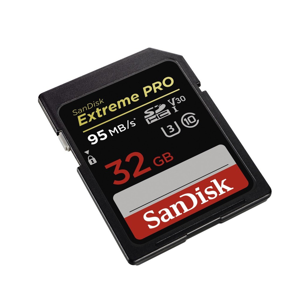 Thẻ nhớ SDHC SanDisk Extreme PRO 32GB UHS-I U3 V30 quay video 4K tốc độ upto 95MB/s dùng cho máy ảnh