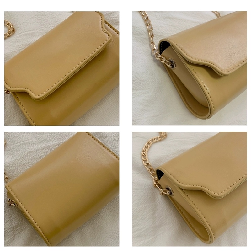 Túi đeo chéo mini dây xích kiểu hộp vuông dành cho nữ