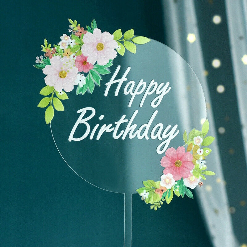 Phụ Kiện Cắm Trang Trí Bánh Kem Chữ Happy Birthday