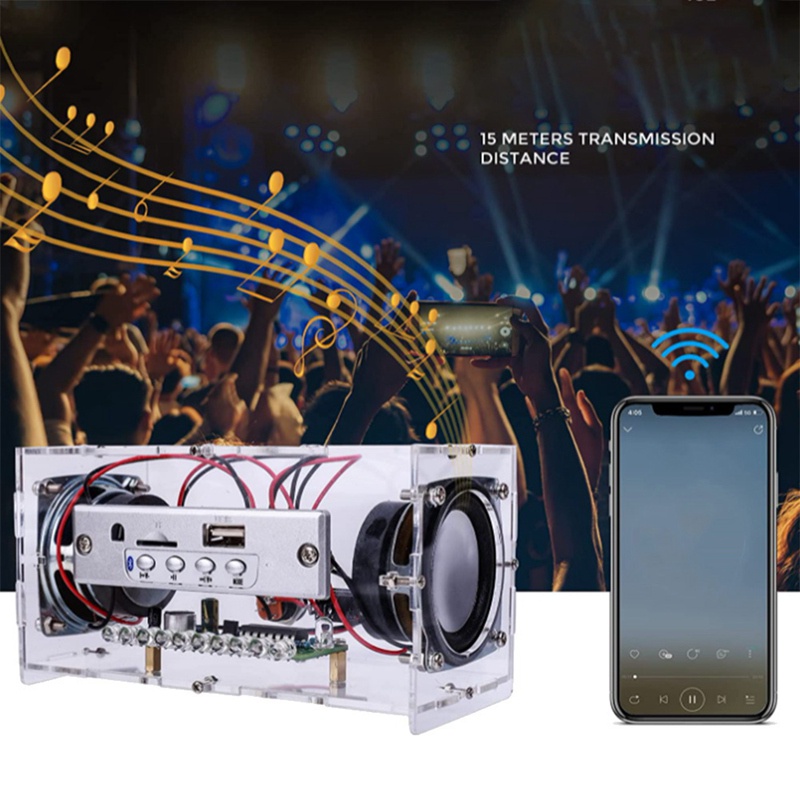 Bộ Loa Bluetooth Mini Có Đèn LED Nhấp Nháy DIY