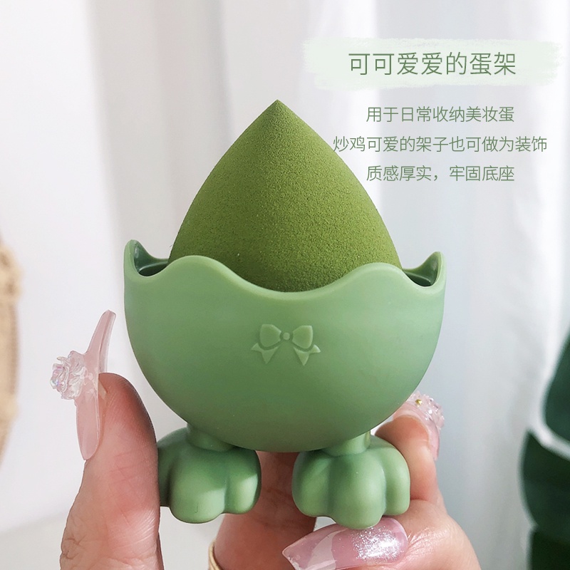 Set 4 Mút Trang Điểm Mềm Mại Thiết Kế Hộp Hình Quả Trứng Dễ Thương NO.J007