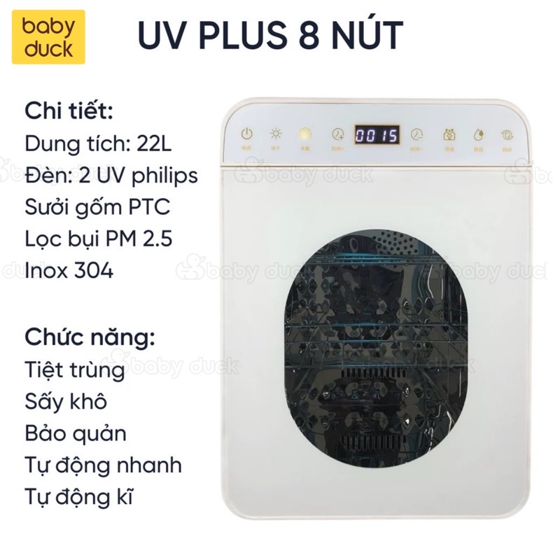 Máy tiệt trùng UV, khử trùng sấy khô bình sữa hãng Babycolor cao cấp hàng nội địa Trung