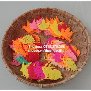 Combo 20 con vật cắt bằng vải nỉ