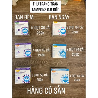 Băng vệ sinh dạng ống - Tampons OB ProComfort/Flexia