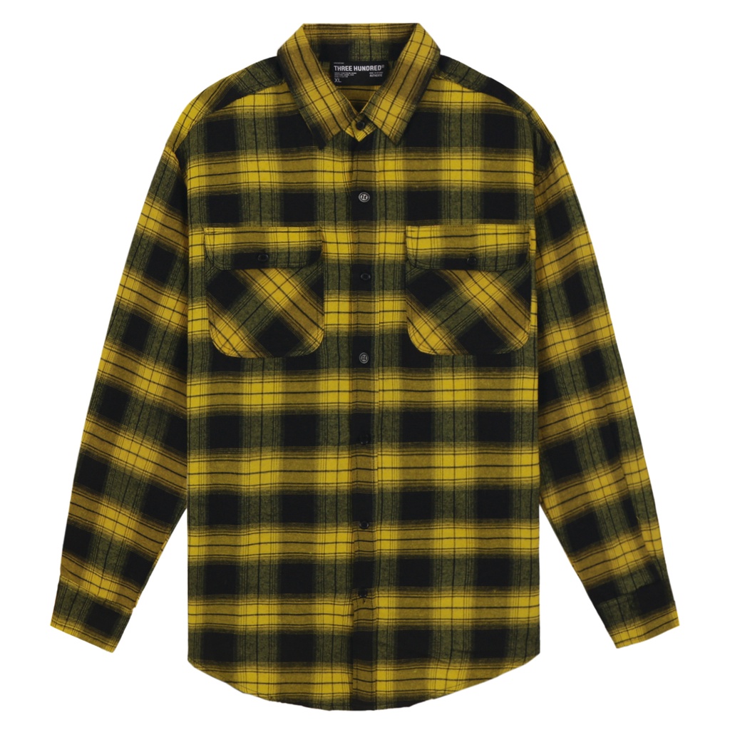 Áo Sơ Mi Flannel Màu Vàng Sọc Đen