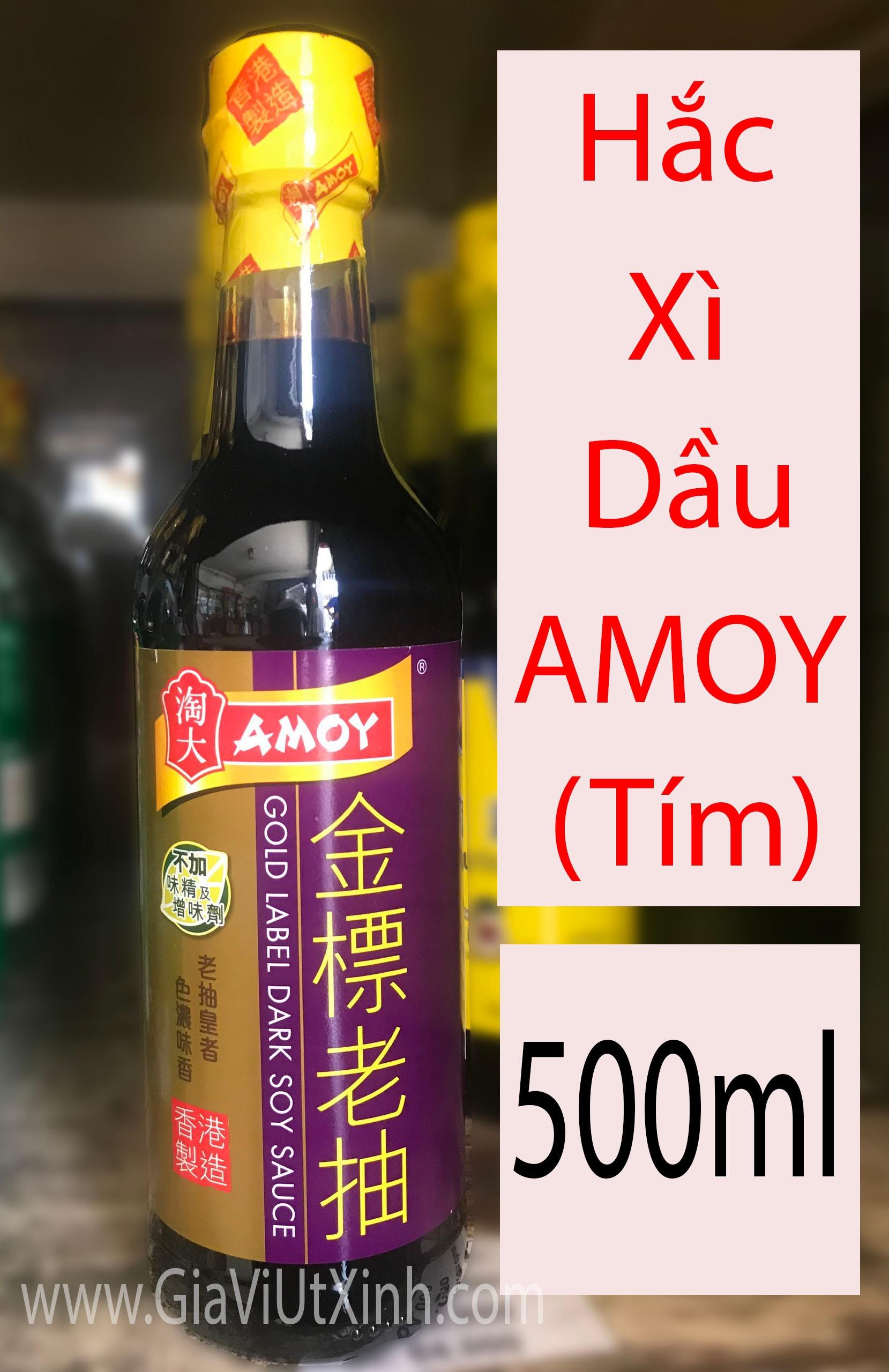 HẮC XÌ DẦU AMOY 500ML (TÍM) - GOLD LABEL DARK SOY SAUCE