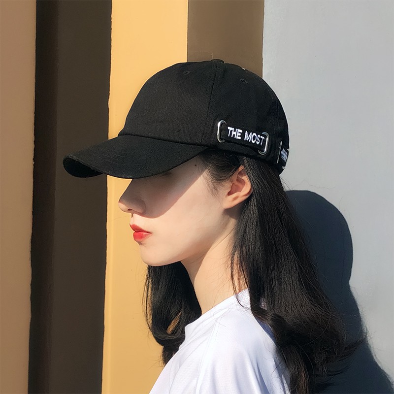 Mũ Lưỡi Trai Màu Sắc Đơn Giản Phong Cách Hip Hop Hàn Quốc Dễ Phối Đồ Thời Trang Cho Nữ