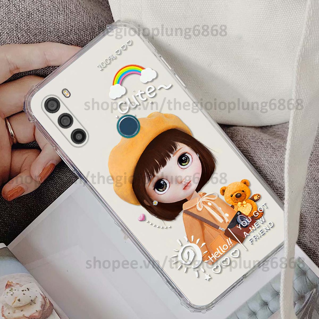 Ốp Vsmart Active 3 in hình cầu vồng happy smile thỏ cute siêu xinh siêu đáng yêu