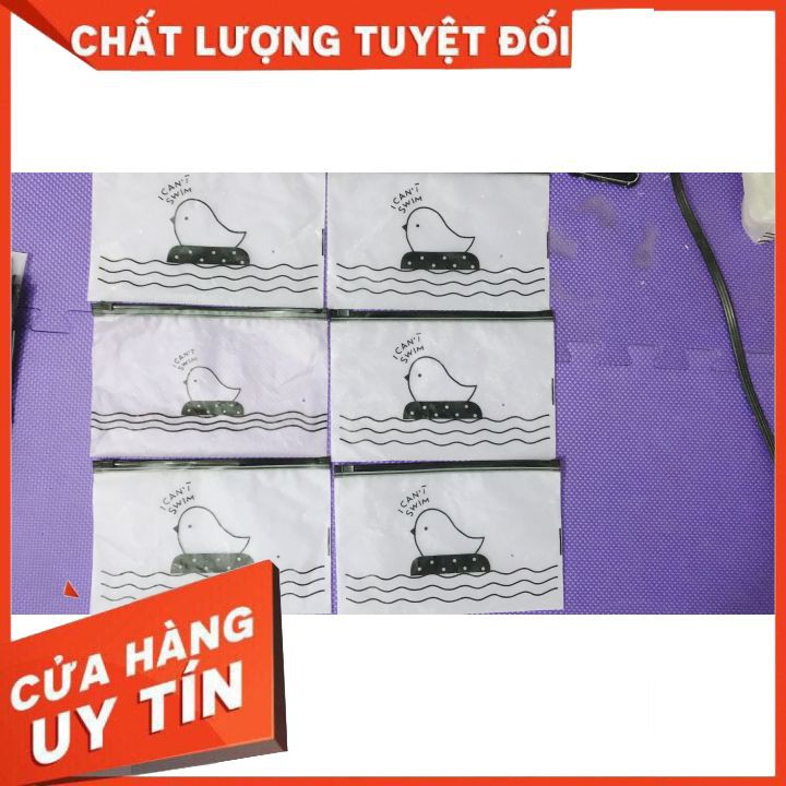 sale rẻ đánh giá 5 sao combo 2 Túi Zip Đựng Đồ Trong Suốt Hoạ Tiết Chú Chim P073