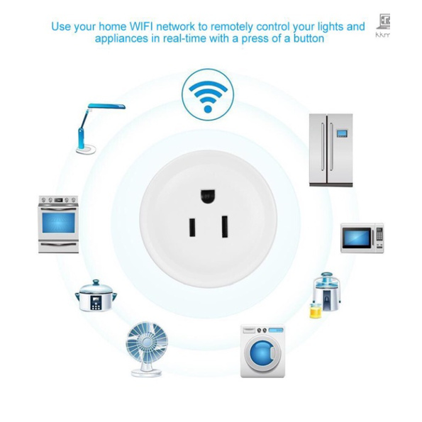 Ổ cắm thông minh Wifi TUYA Smart life US 10A điều khiển từ xa