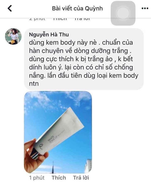 [Có sẵn] Kem 9wishes white tone up body serum