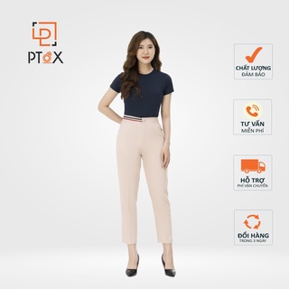 Quần baggy công sở phối cạp kẻ nhiều màu hàng VNXK, quần tây công sở