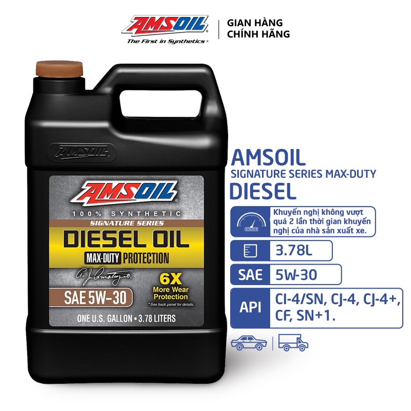 Dầu nhớt Diesel Amsoil Signature Series Max-Duty 5W-30 946ml/3.78L 