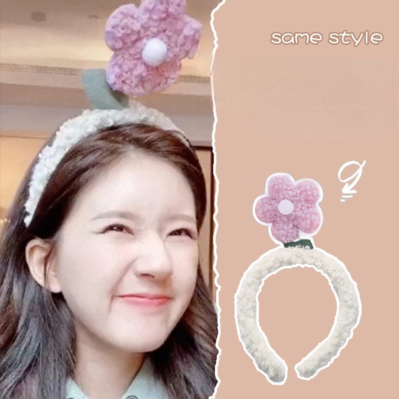 Băng đô lông nhung chống trượt kiểu dáng dễ thương xinh xắn dành cho nữ