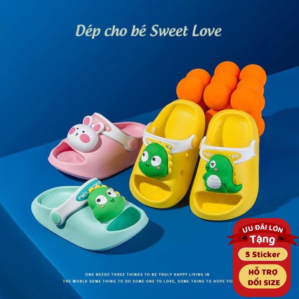Dép trẻ em Sweet Love, sục cross cho bé trai bé gái siêu nhẹ chống trơn trượt chính hãng - Mã K41