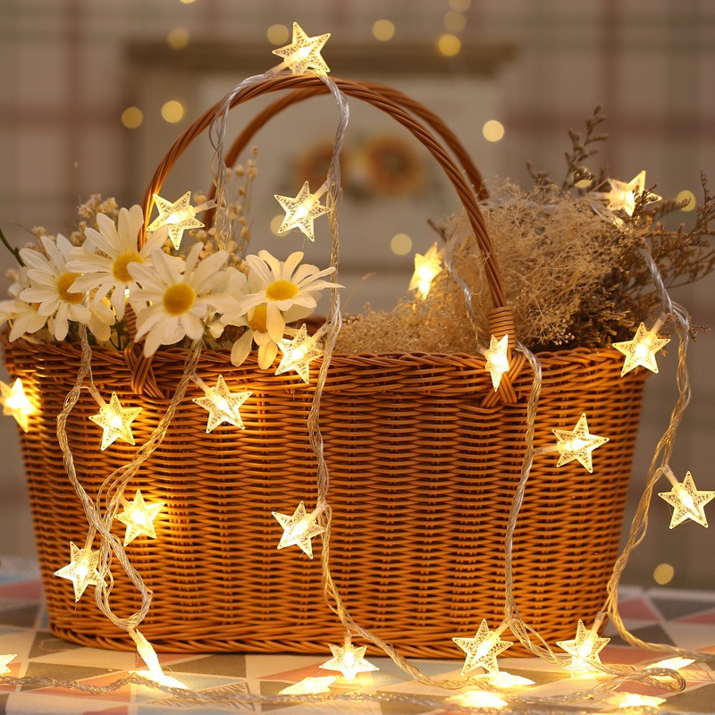 Ánh sáng trang trí ngôi sao Cắm đèn Led Fairy Light 10M 20M 30M LED Starry Twinkle Star String Light Vòng hoa Cổ tích Đèn trong nhà Cây thông Noel ngoài trời Chiếu sáng ngày lễ cho phòng khách Trang trí phòng ngủ