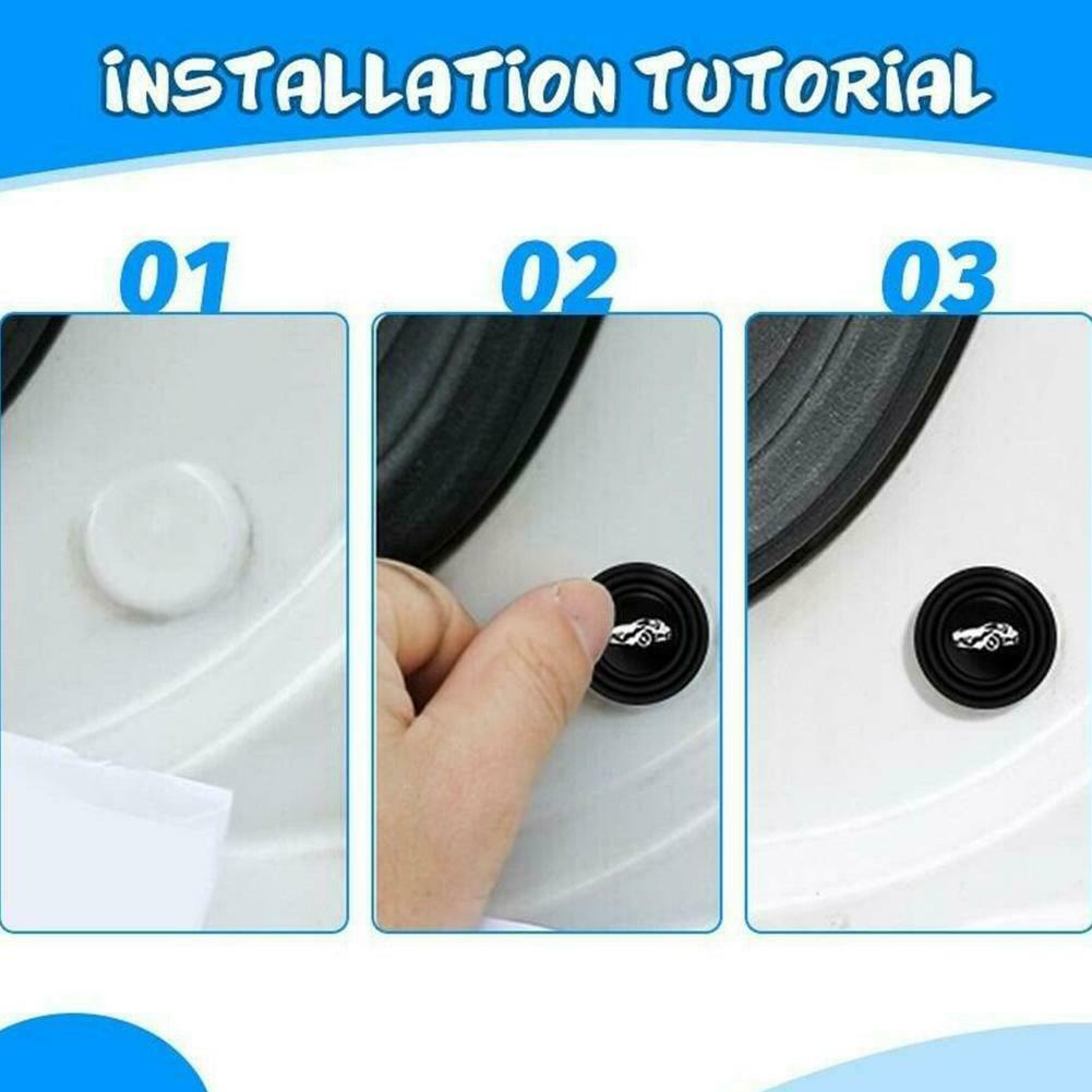 1 Vòng Đệm Giảm Sốc Có Logo Cho Cửa Xe Hơi F6Y7