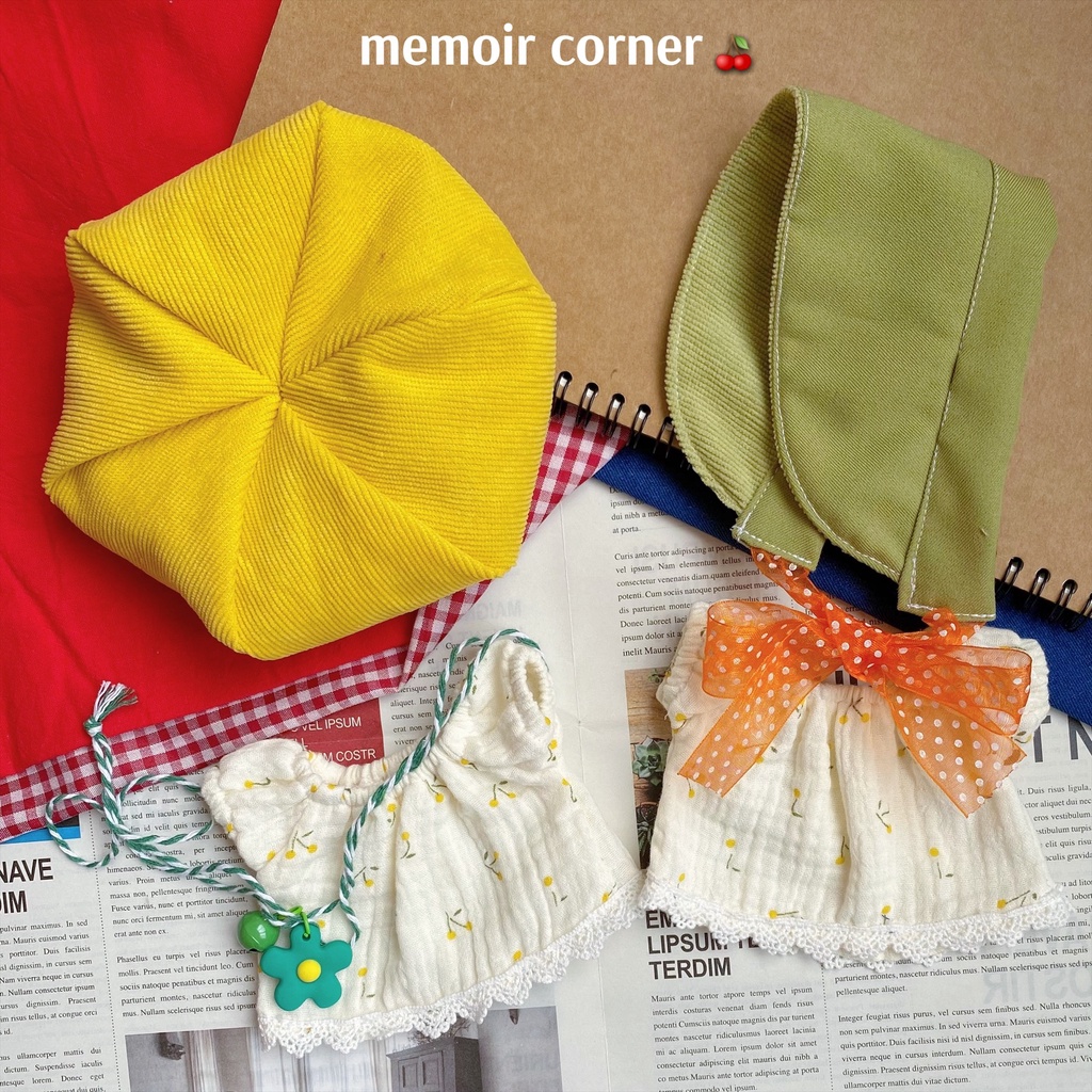 Outfit Doll 15cm & 20cm - Yellow Cherry / tủ đồ Memoir QUẦN ÁO DOLL