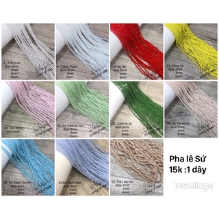 Pha lê bánh Cam màu sứ 3mm -4mm