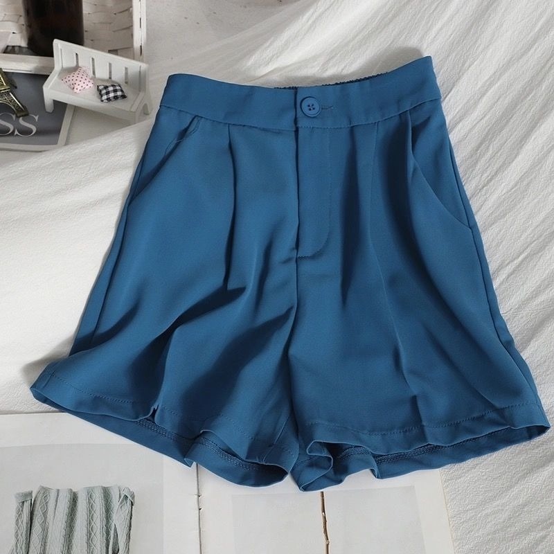 Quần Short Nữ Ống Rộng Lưng Cao Thời Trang Hàn Mới