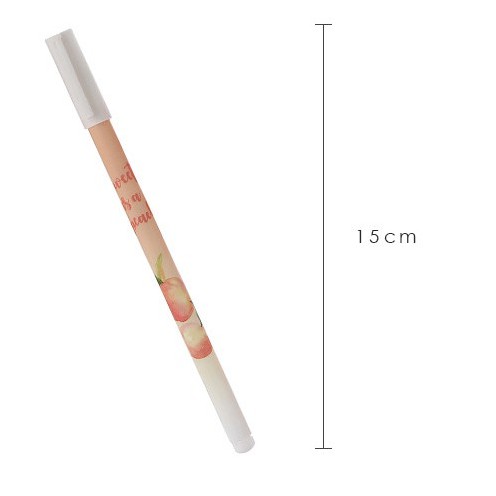 Bút Bi Ngòi 0.38mm Thiết Kế Hình Quả Đào Xinh Xắn