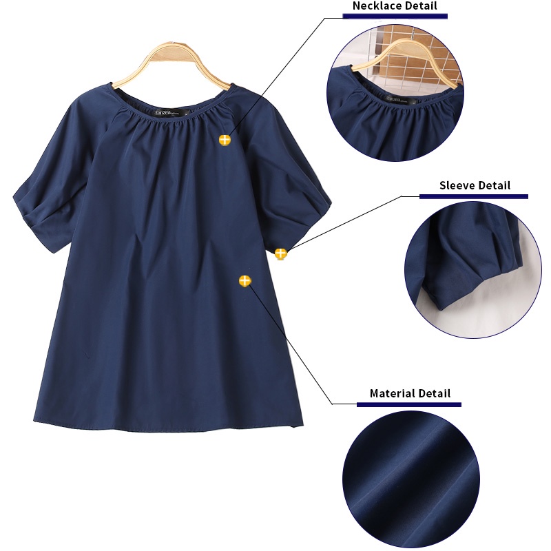 Áo tay lửng Zanzea cổ tròn phong cách Hàn Quốc trẻ trung sành điệu cho nữ