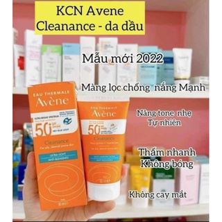 [mẫu mới 2022, hàng Pháp]Kem chống nắng phổ rộng, chống ánh sáng xanh Avene Cleanance spf 50+ dành cho da dầu 50ml