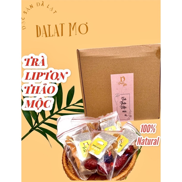 Trà Lipton Thảo Mộc DalatMo giải nhiệt mát gan 1 Gói