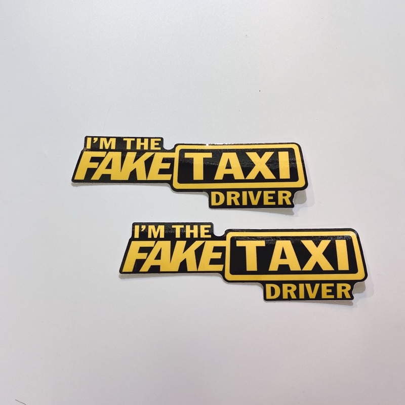 Tem decal dán chữ Fake Taxi cao cấp bao đẹp chống nước