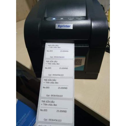 Giấy In Tem Trà Sữa 30x50 mm - Giấy in Mã Vạch 3x5 cm CHO MÁY IN TEM