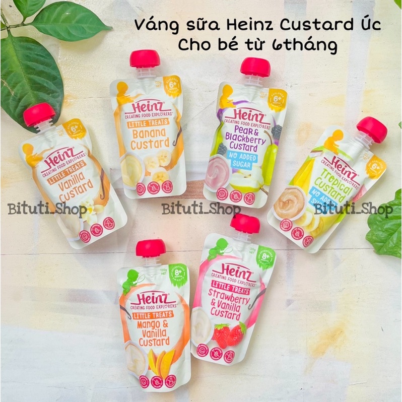 VÁNG SỮA HEINZ CUSTARD Úc đủ vị cho bé ăn dặm từ 6 tháng - Bituti Shop