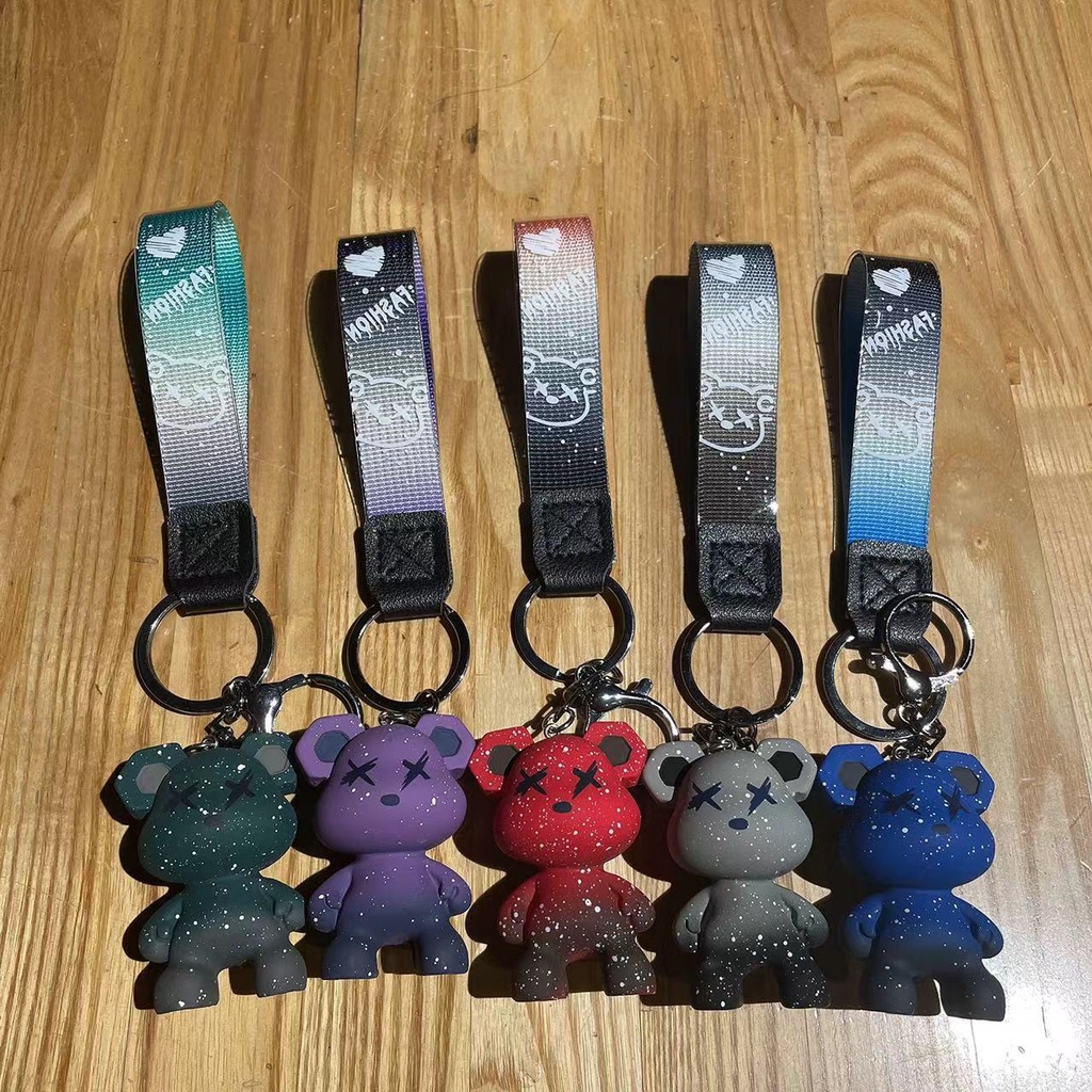 Móc khóa hình chú gấu Violent dễ thương nhiều màu tùy chọn