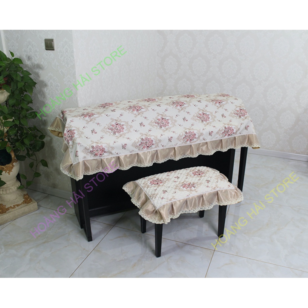Khăn phủ đàn piano cơ, đàn piano điện tử 88 phím sang trọng chống bụi, chống xước