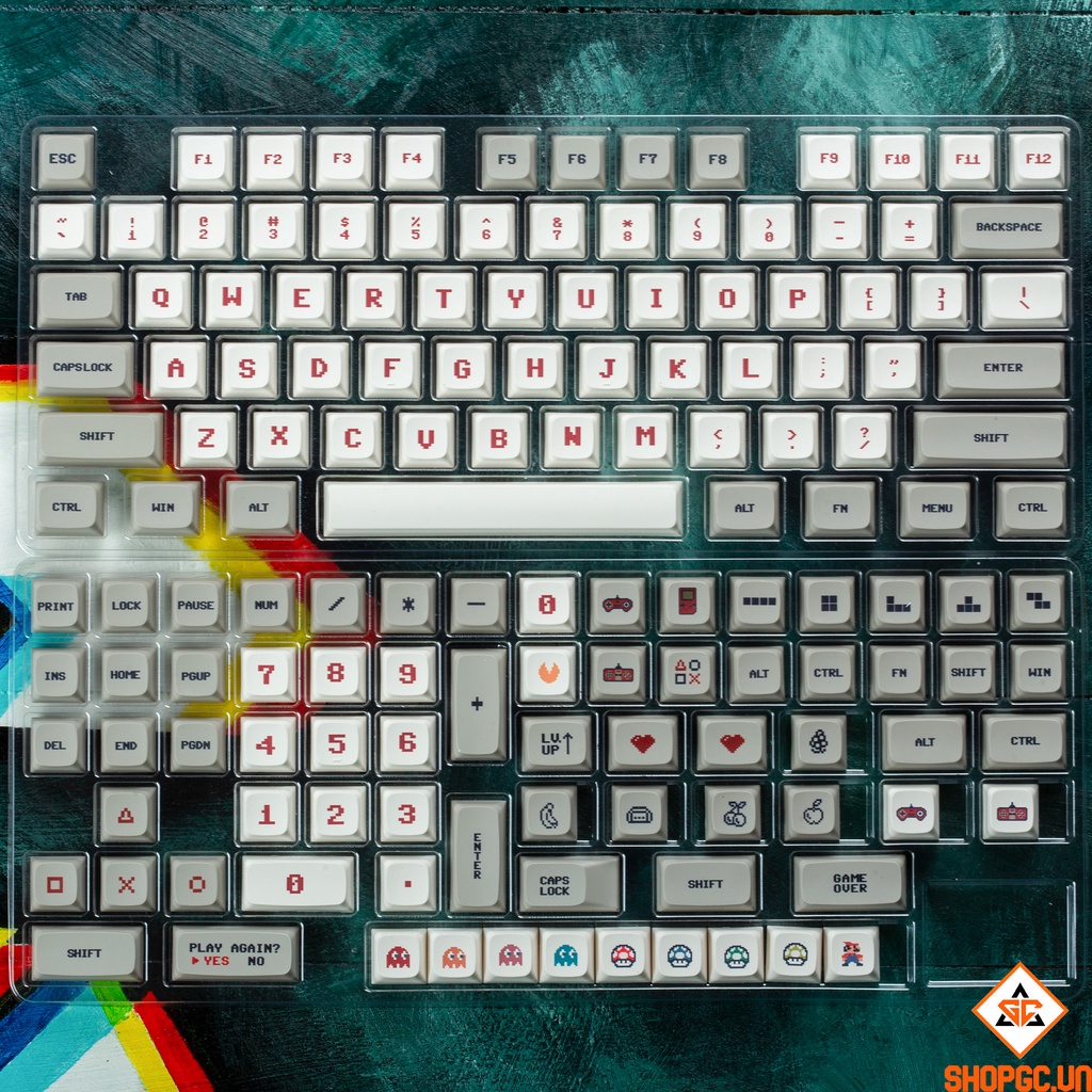 Keycap Mario XDA 146 nút bàn phím cơ XDA cao 9.5mm dày 1.5mm