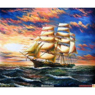 TRANH THUYỀN BUỒM THUẬN BUỒM XUÔI GIÓ