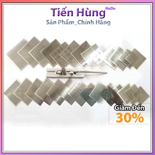 Bộ lưới làm chân chipset đa năng 27 tấm, vỉ làm chân ic điện thoại đa năng, lưới làm chân chipset intel.