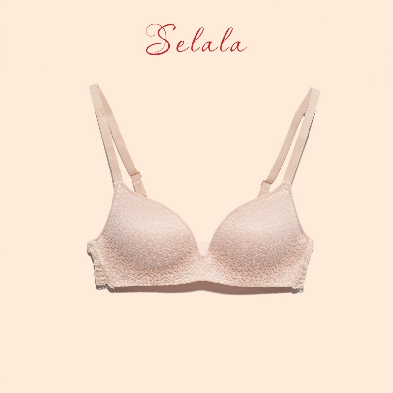 Áo Lót Selala Su Phối Ren Đệm Mỏng Ôm Nâng Thoải Mái Không Sợ Hẫng AM20