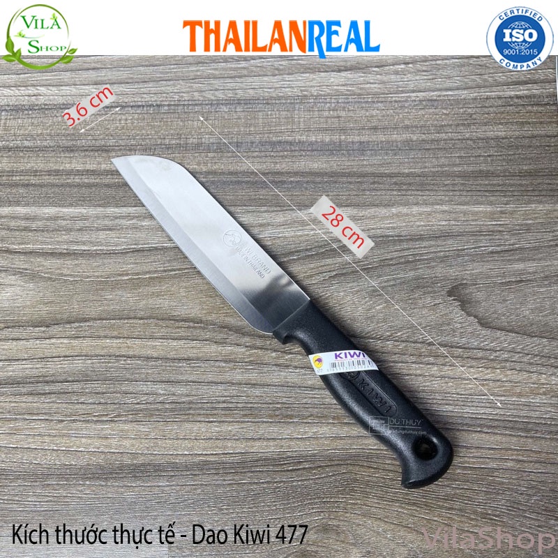 Dao Thái Cán Nhựa Kiwi 477, Dao Thái Lan Chuyên Thái Thịt - Gọt - Cắt Hoa Quả Chất Liệu Inox Siêu Sắc