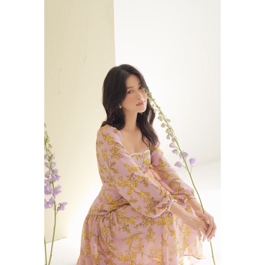 Đầm dài dáng ôm xoè hoạ tiết in hoa Tuscany Dress  - DEVONS STUDIO