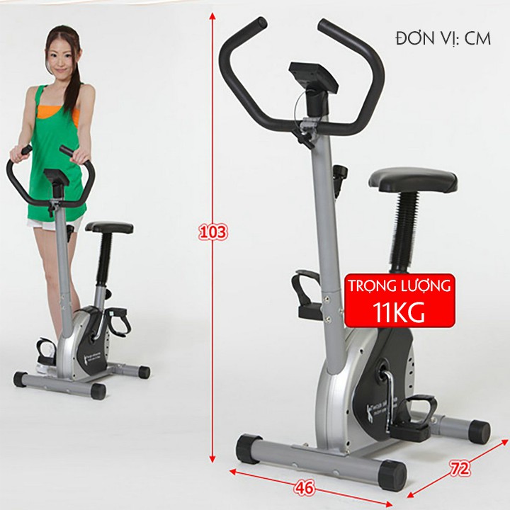 Xe đạp thể dục tại nhà airbike mini đồng hồ hiển thị tập gym đa chức năng