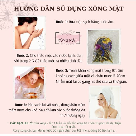 [SALE] SET 10 gói Xông mặt thảo dược đẹp da +tặng 2 gói DETOX giảm cân