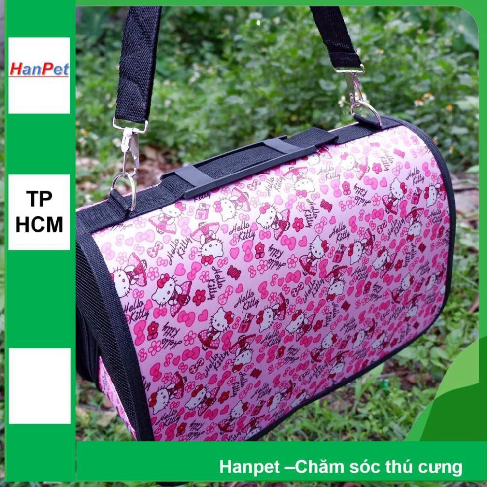 HCM- Túi cứng - túi Vận chuyển chó mèo, size S (NỮ TÍNH) phù hợp với thú cưng dưới 3kg (hanpet 373a)