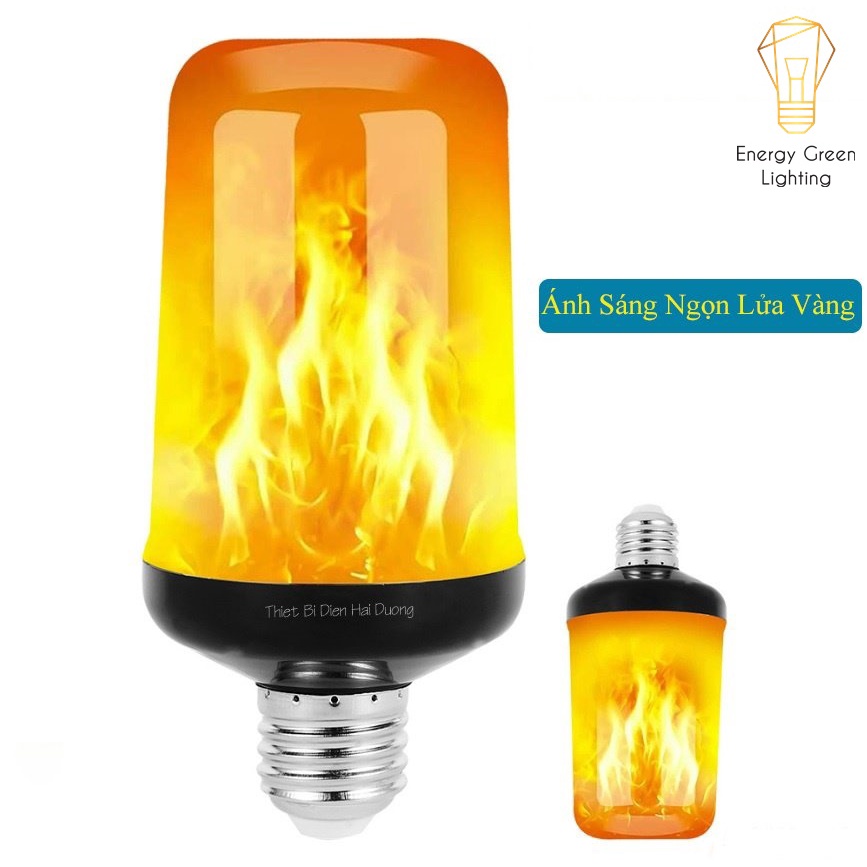 Bóng Đèn Led Tạo Hiệu Ứng Ngọn Lửa Cháy Độc Đáo Energy Green Lighting - Đui E27 - Ánh Sáng Siêu Sáng, Siêu Tiết Kiệm Điệ