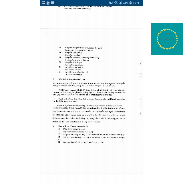 SERUM VALENTINE LỌ 10ml - CHÍNH HÃNG 100% sao thái dương