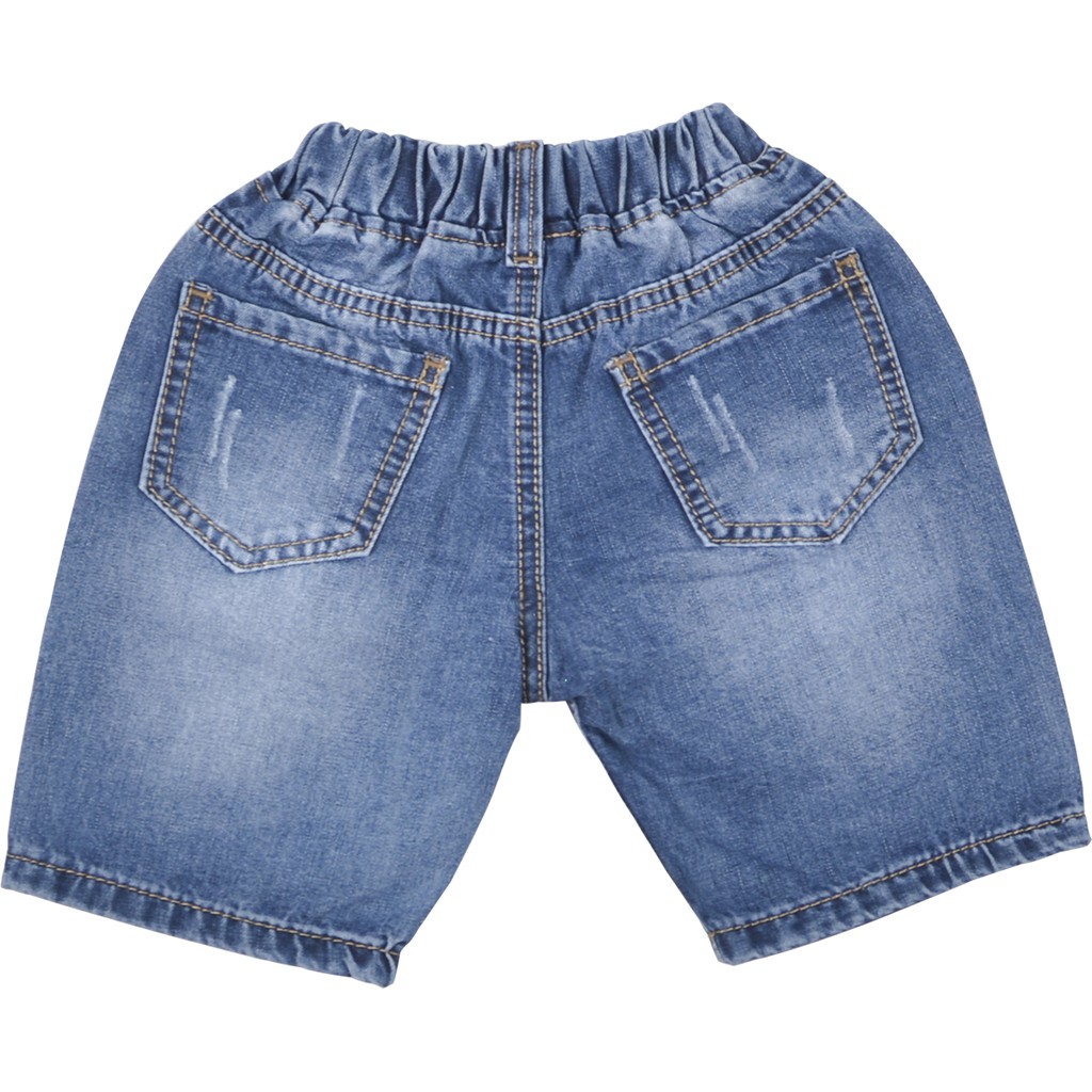 Quần short jean bé trai TrueKids Hàng Xuất Vải Mịn Mềm in testival